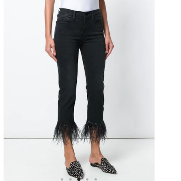 frame feather jeans
